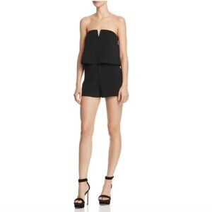 NEW Aqua Navy Strapless Ruffle Romper